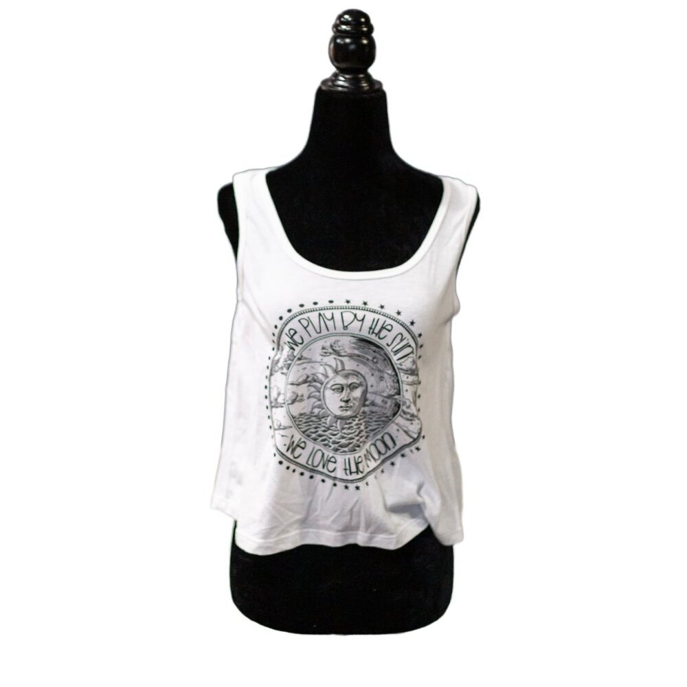 Live to be Spoiled White Crop Top, Size M